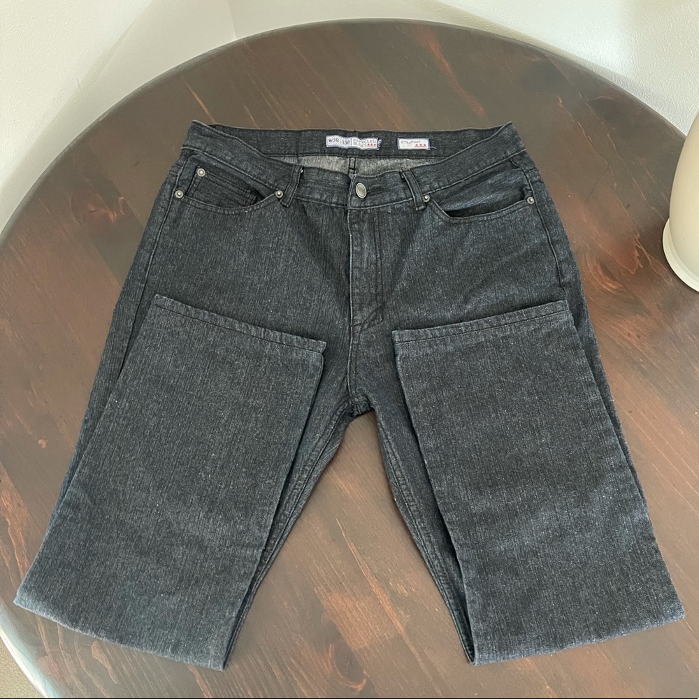 Men’s Recycled Blues W36 L30 Straight Black Jeans